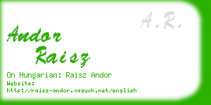 andor raisz business card